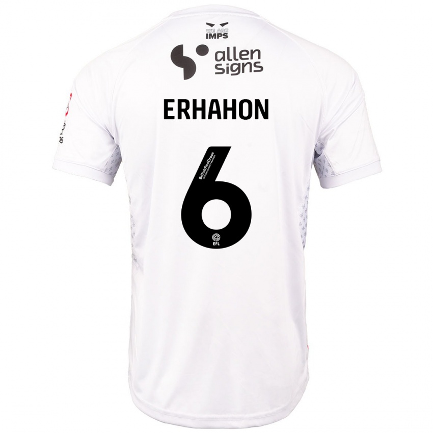 Niño Camiseta Ethan Erhahon #6 Rojo Blanco 2ª Equipación 2024/25 La Camisa México