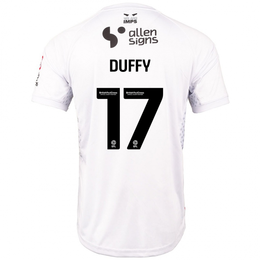 Niño Camiseta Dylan Duffy #17 Rojo Blanco 2ª Equipación 2024/25 La Camisa México