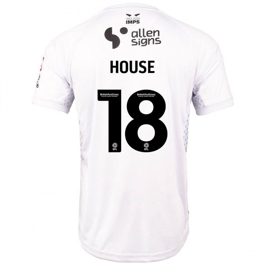 Niño Camiseta Ben House #18 Rojo Blanco 2ª Equipación 2024/25 La Camisa México