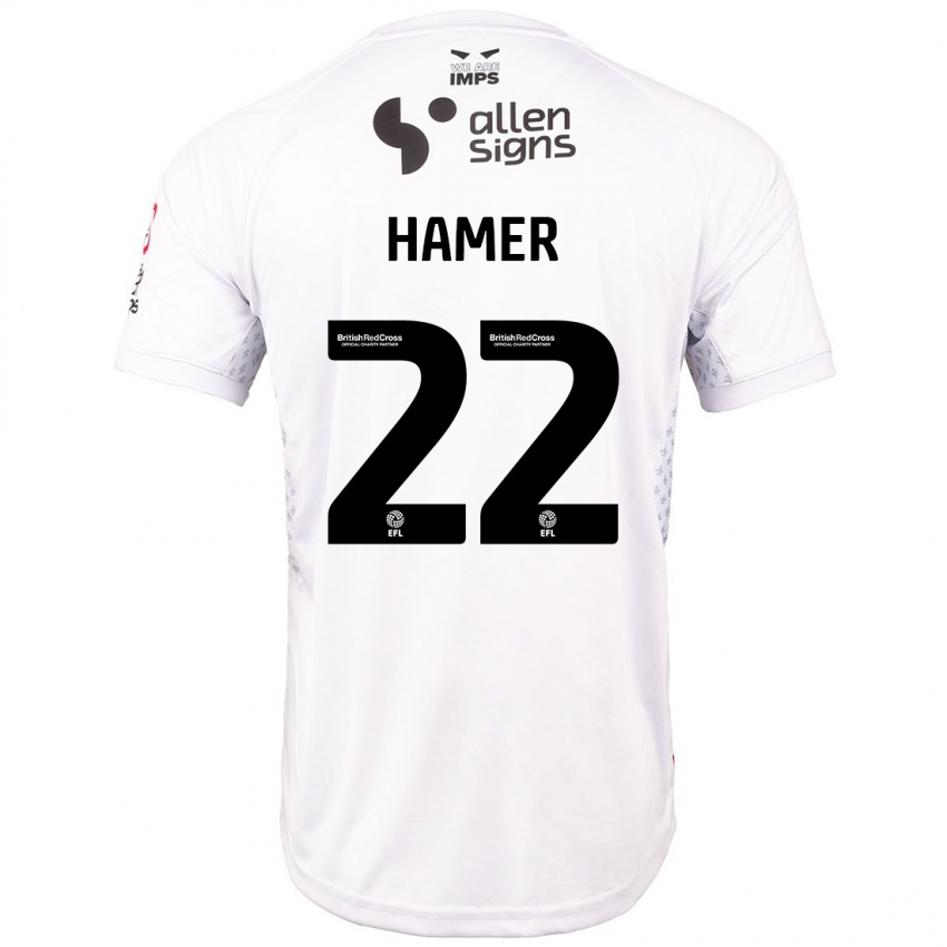 Niño Camiseta Tom Hamer #22 Rojo Blanco 2ª Equipación 2024/25 La Camisa México