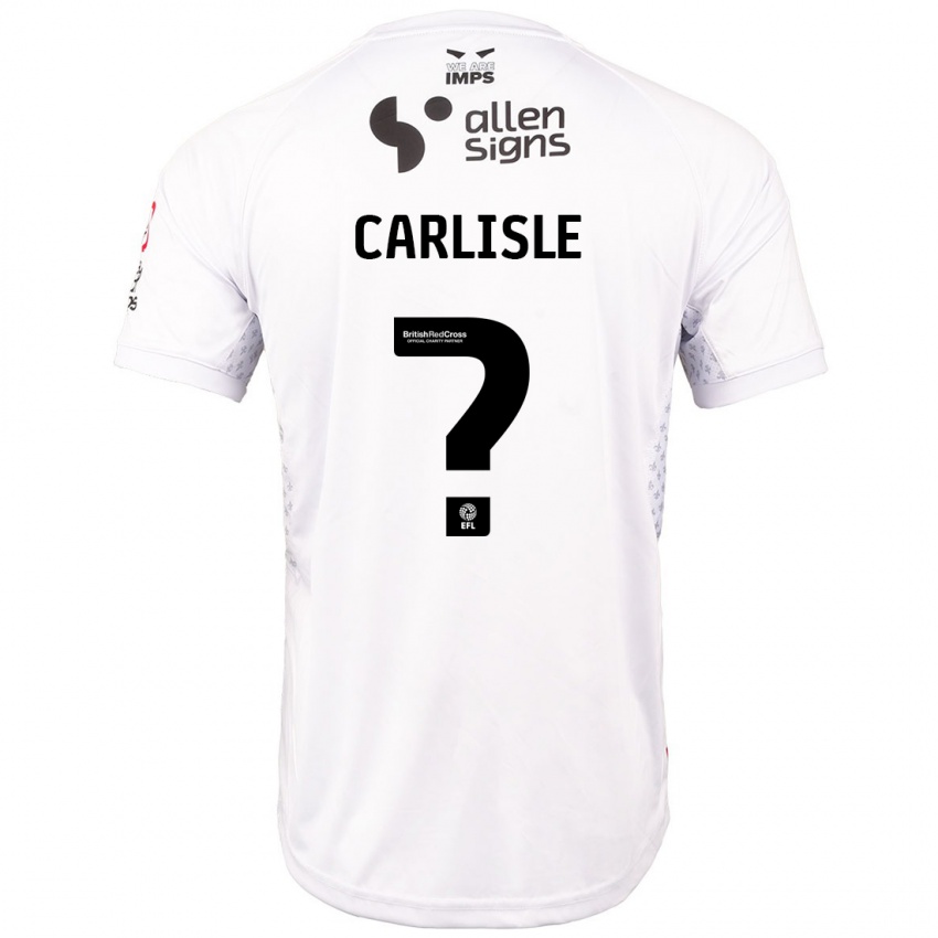 Niño Camiseta Charlie Carlisle #0 Rojo Blanco 2ª Equipación 2024/25 La Camisa México