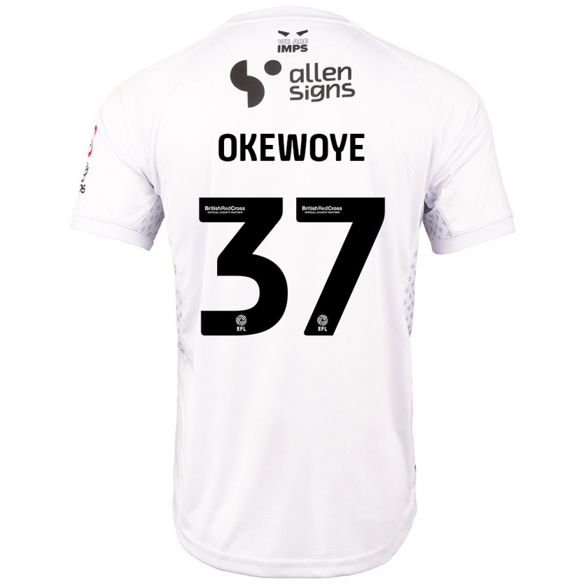 Niño Camiseta Gbolahan Okewoye #37 Rojo Blanco 2ª Equipación 2024/25 La Camisa México