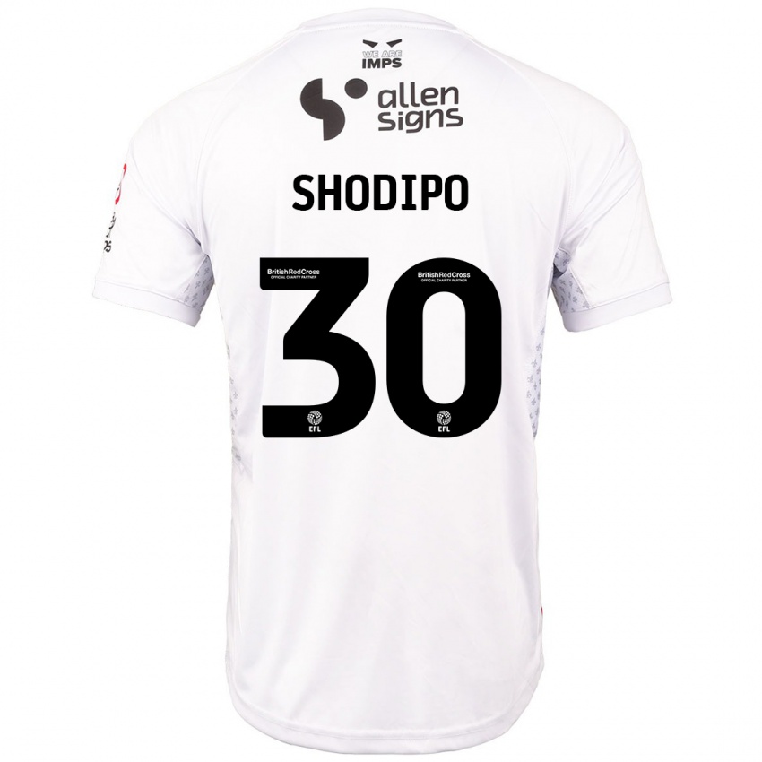 Niño Camiseta Olamide Shodipo #30 Rojo Blanco 2ª Equipación 2024/25 La Camisa México