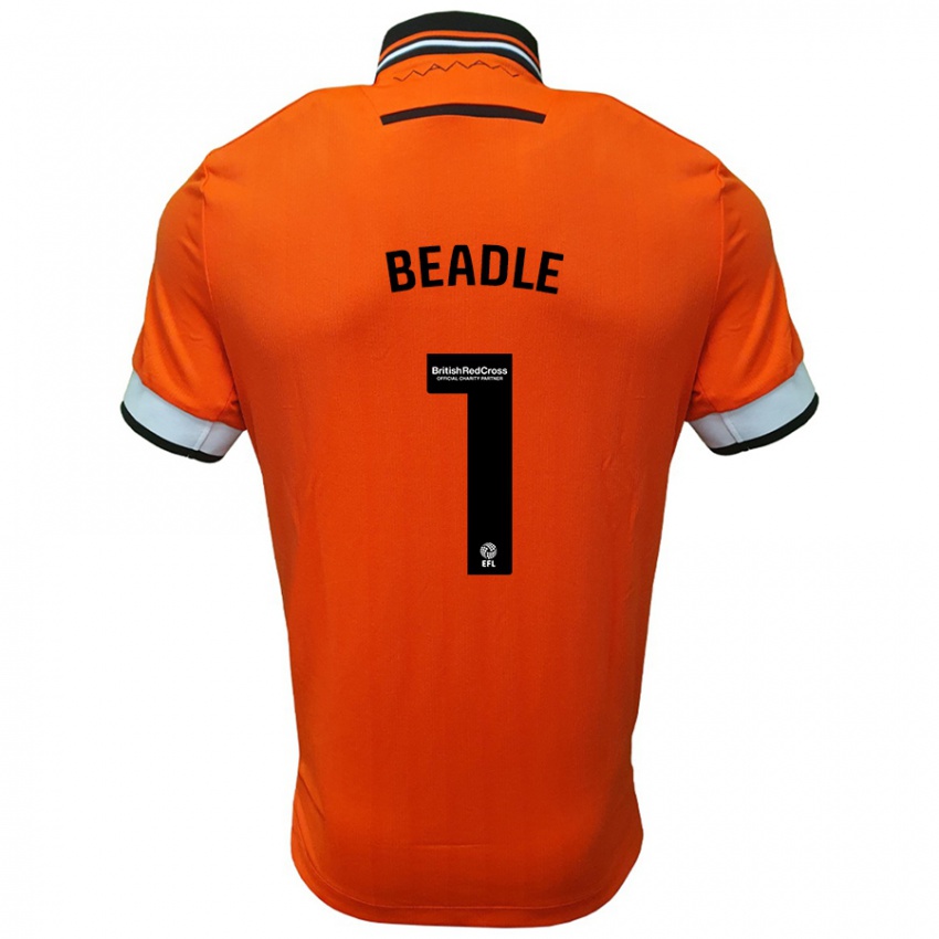 Niño Camiseta James Beadle #1 Naranja Blanco 2ª Equipación 2024/25 La Camisa México