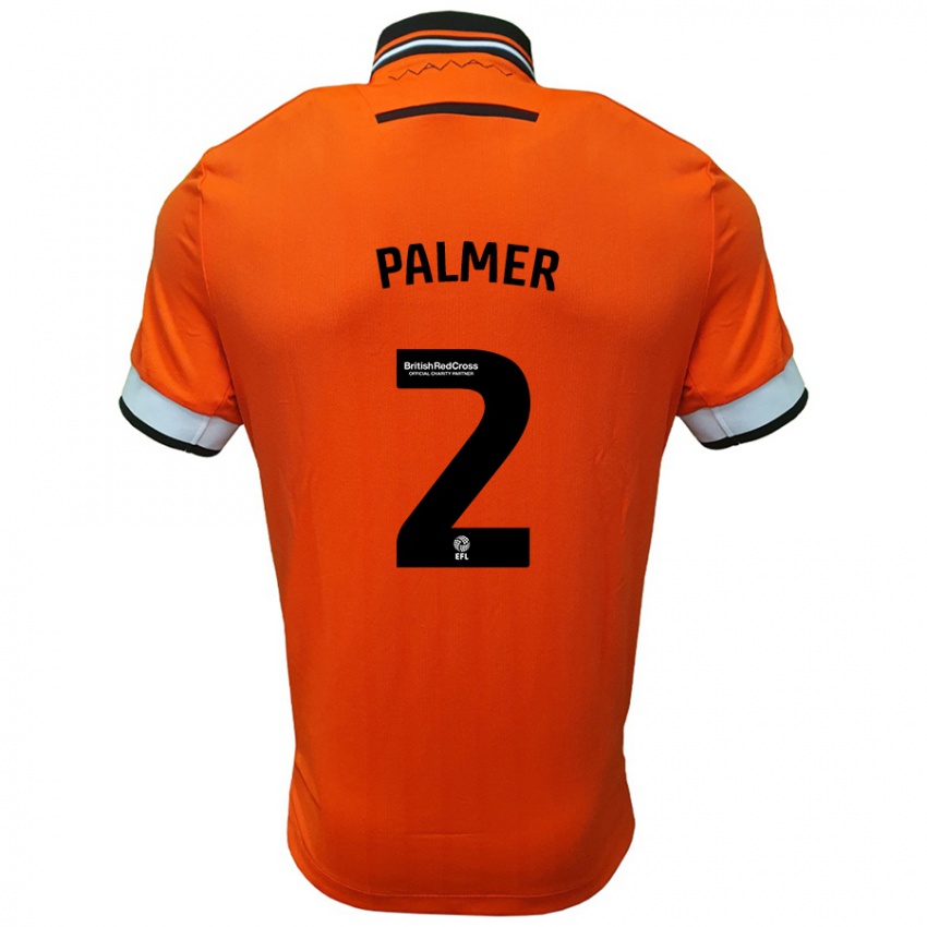 Niño Camiseta Liam Palmer #2 Naranja Blanco 2ª Equipación 2024/25 La Camisa México