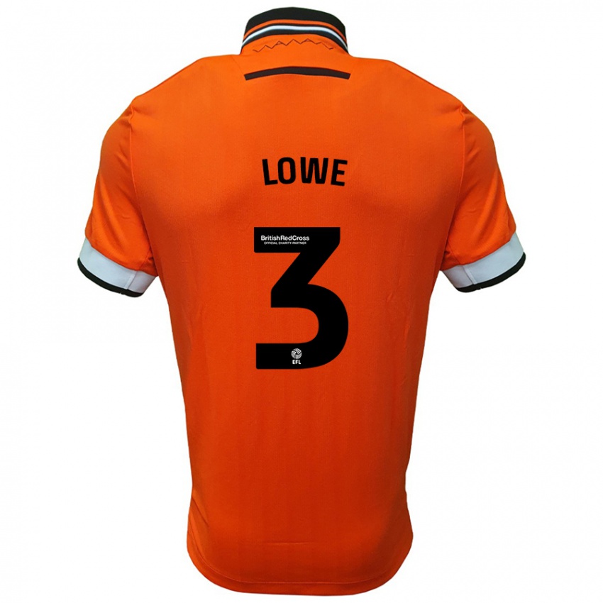 Niño Camiseta Max Lowe #3 Naranja Blanco 2ª Equipación 2024/25 La Camisa México