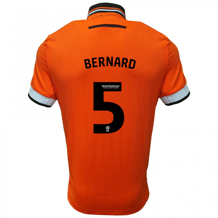 Niño Camiseta Di'shon Bernard #5 Naranja Blanco 2ª Equipación 2024/25 La Camisa México