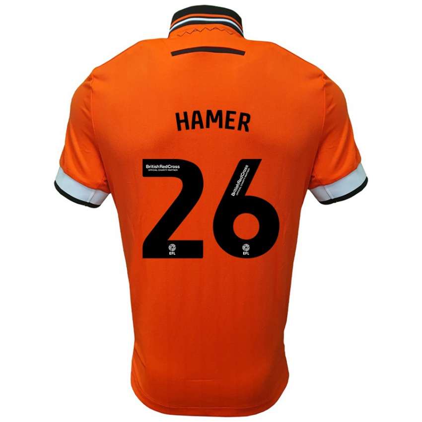 Niño Camiseta Ben Hamer #26 Naranja Blanco 2ª Equipación 2024/25 La Camisa México