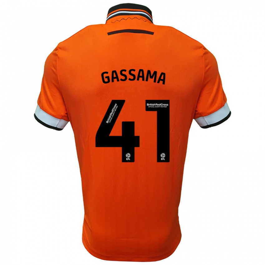 Niño Camiseta Djeidi Gassama #41 Naranja Blanco 2ª Equipación 2024/25 La Camisa México