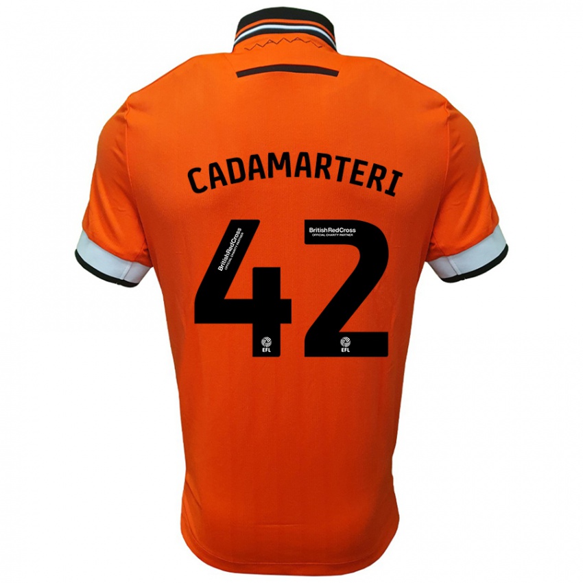 Niño Camiseta Bailey Cadamarteri #42 Naranja Blanco 2ª Equipación 2024/25 La Camisa México