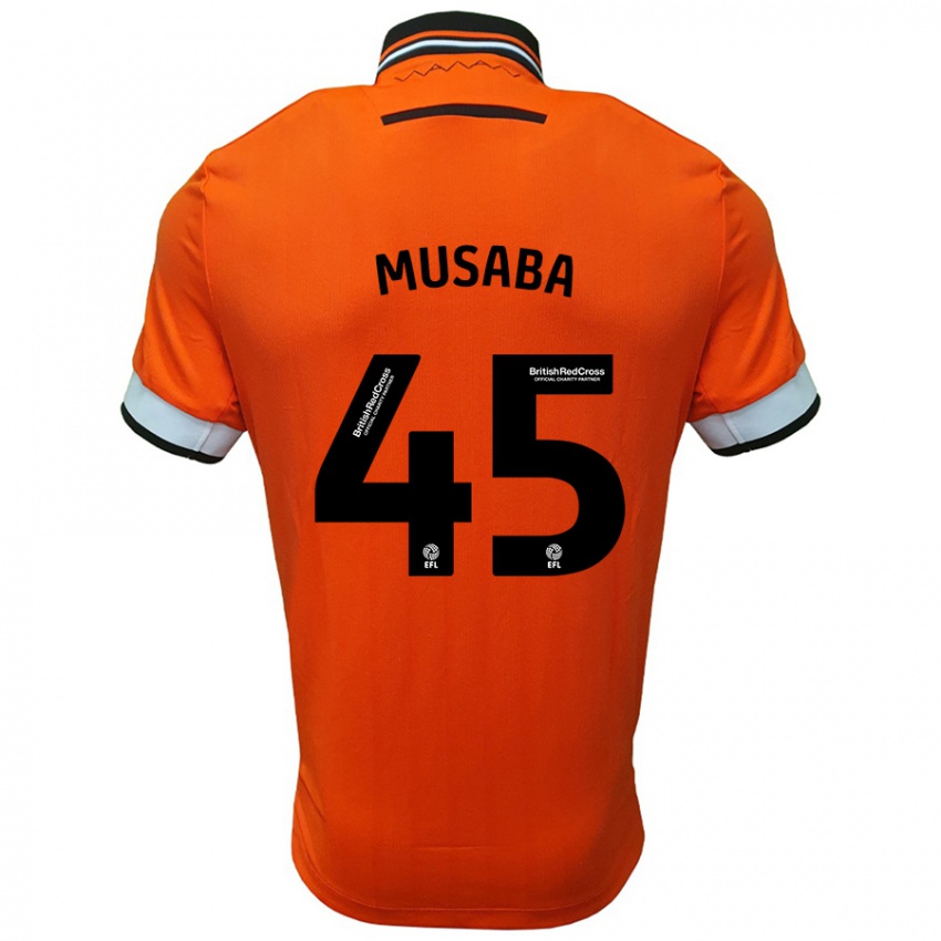 Niño Camiseta Anthony Musaba #45 Naranja Blanco 2ª Equipación 2024/25 La Camisa México