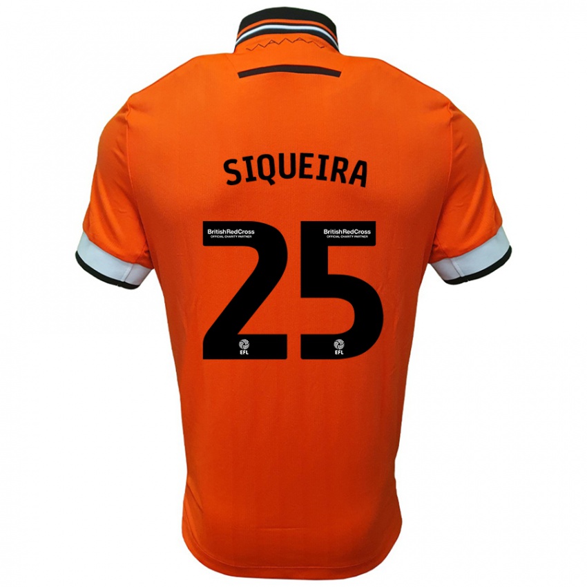 Niño Camiseta Guilherme Siqueira #25 Naranja Blanco 2ª Equipación 2024/25 La Camisa México