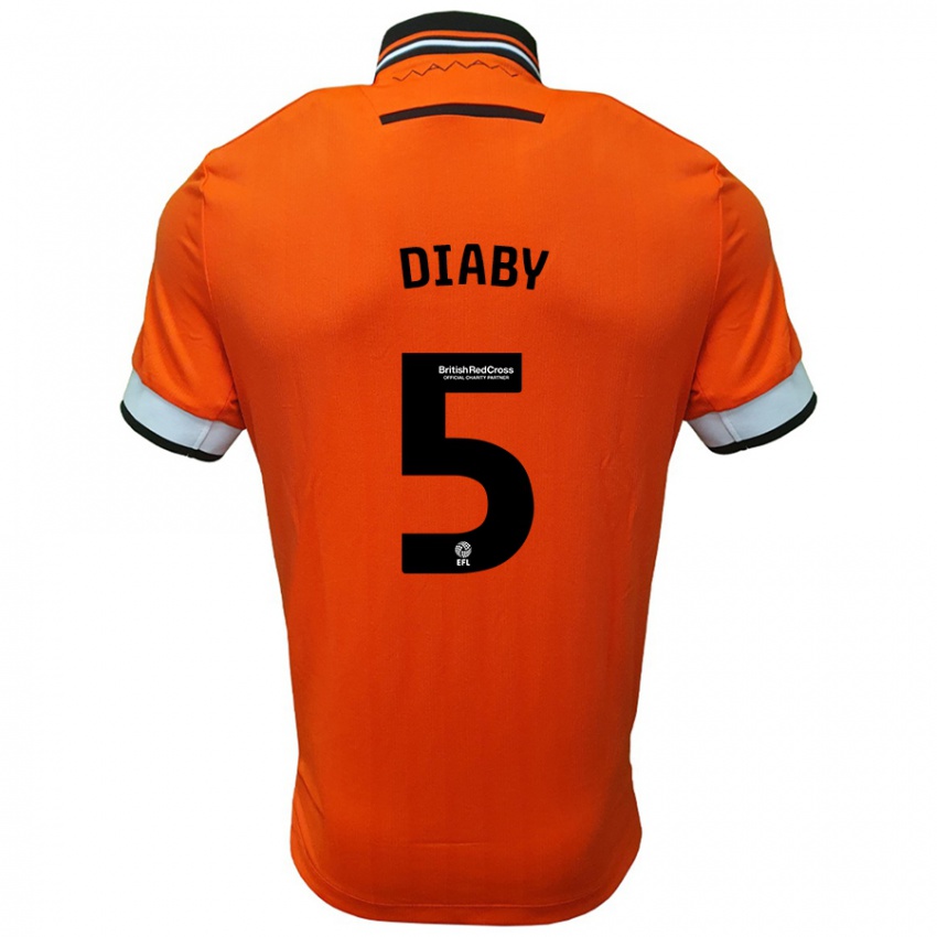 Niño Camiseta Bambo Diaby #5 Naranja Blanco 2ª Equipación 2024/25 La Camisa México