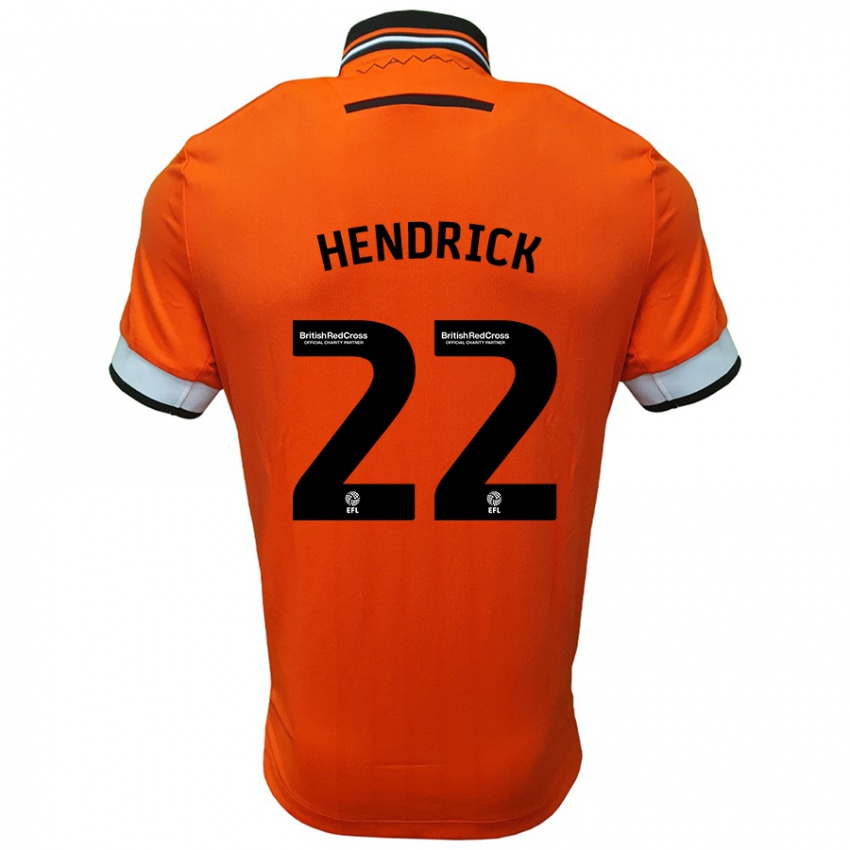 Niño Camiseta Jeff Hendrick #22 Naranja Blanco 2ª Equipación 2024/25 La Camisa México