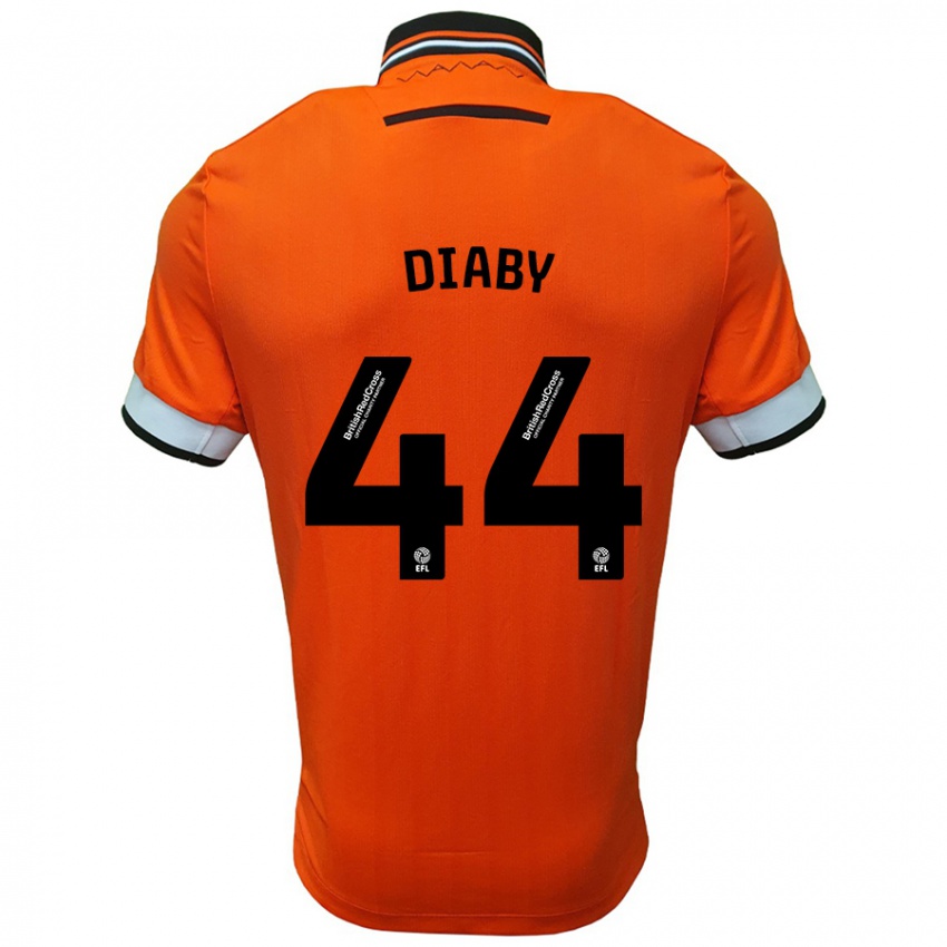 Niño Camiseta Momo Diaby #44 Naranja Blanco 2ª Equipación 2024/25 La Camisa México