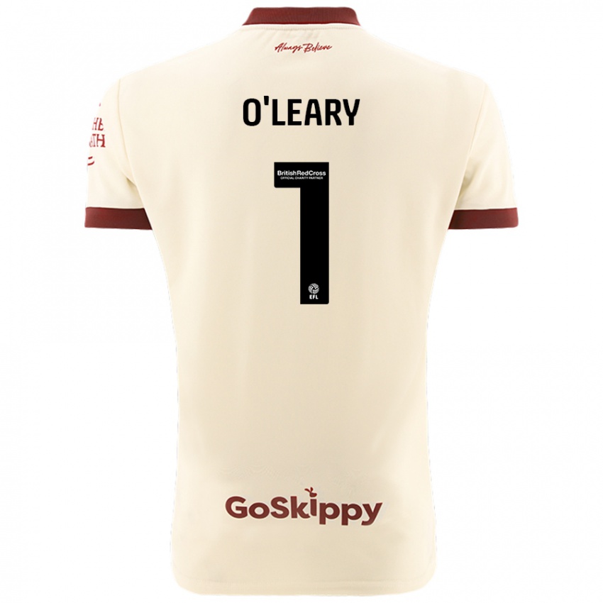 Niño Camiseta Max O'leary #1 Crema Blanco 2ª Equipación 2024/25 La Camisa México