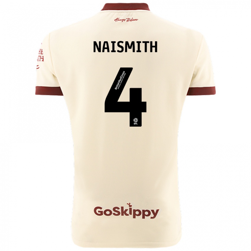 Niño Camiseta Kal Naismith #4 Crema Blanco 2ª Equipación 2024/25 La Camisa México