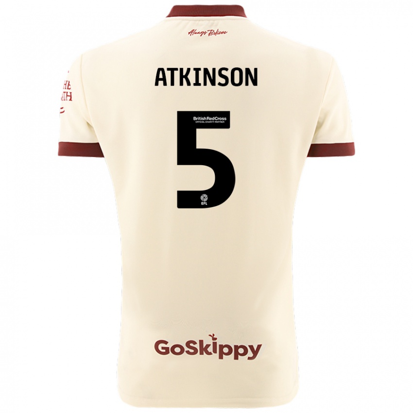 Niño Camiseta Rob Atkinson #5 Crema Blanco 2ª Equipación 2024/25 La Camisa México