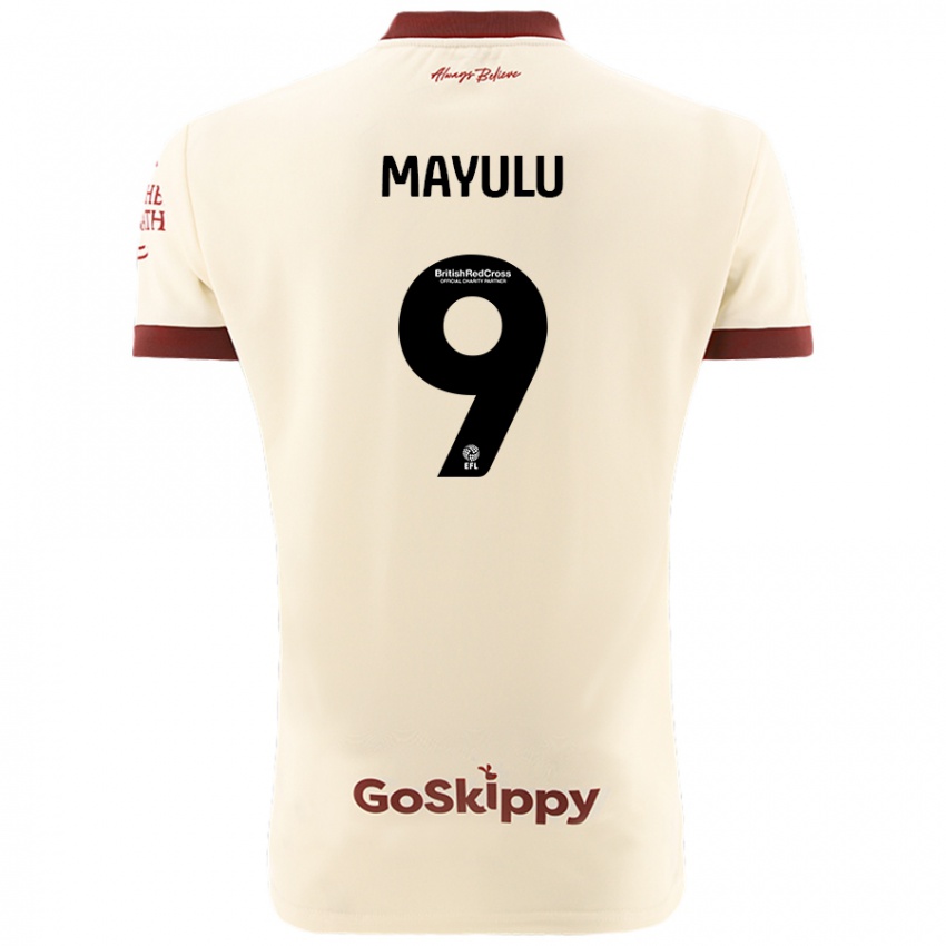 Niño Camiseta Fally Mayulu #9 Crema Blanco 2ª Equipación 2024/25 La Camisa México