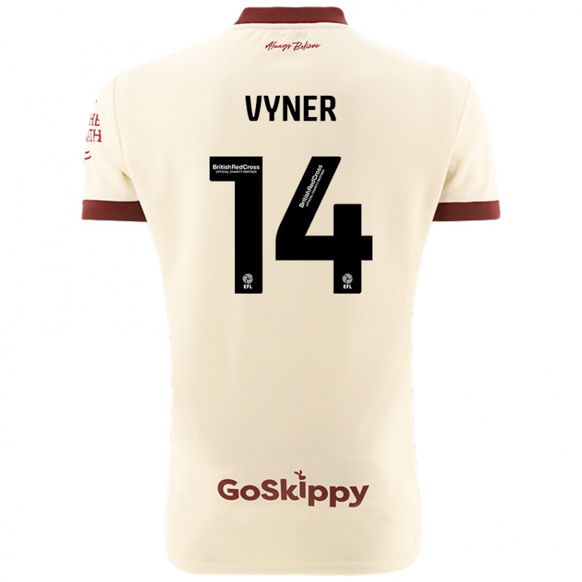 Niño Camiseta Zak Vyner #14 Crema Blanco 2ª Equipación 2024/25 La Camisa México