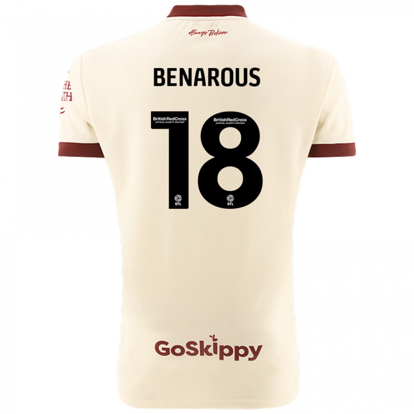 Niño Camiseta Ayman Benarous #18 Crema Blanco 2ª Equipación 2024/25 La Camisa México