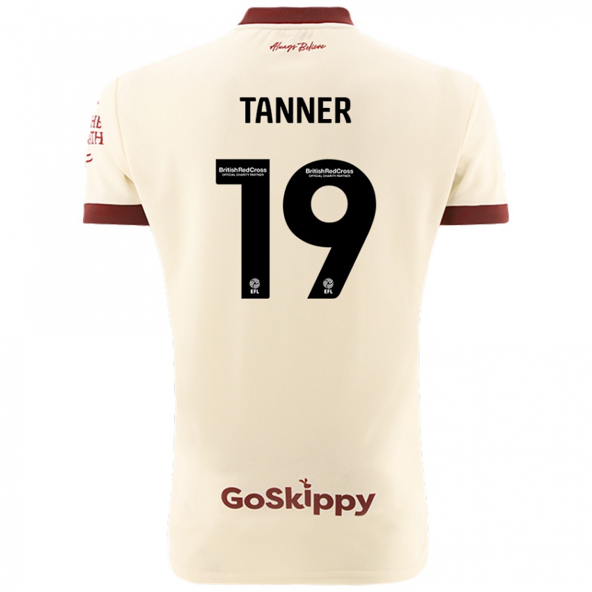 Niño Camiseta George Tanner #19 Crema Blanco 2ª Equipación 2024/25 La Camisa México