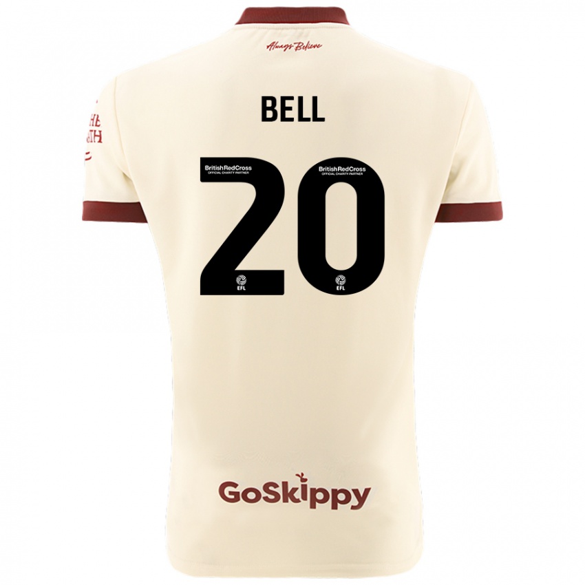 Niño Camiseta Sam Bell #20 Crema Blanco 2ª Equipación 2024/25 La Camisa México