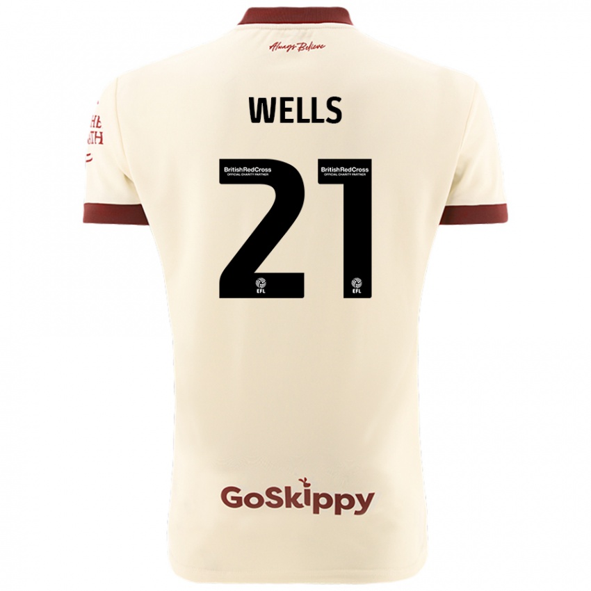 Niño Camiseta Nahki Wells #21 Crema Blanco 2ª Equipación 2024/25 La Camisa México