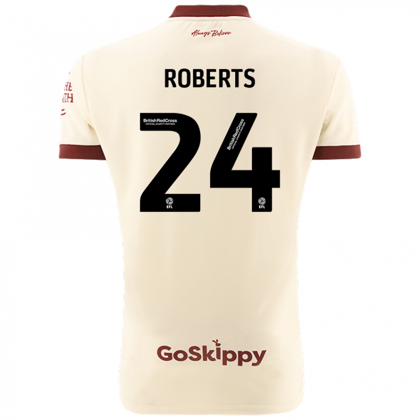 Niño Camiseta Haydon Roberts #24 Crema Blanco 2ª Equipación 2024/25 La Camisa México