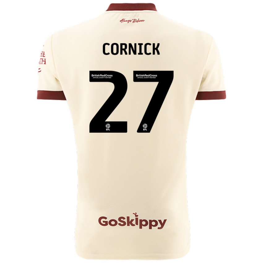 Niño Camiseta Harry Cornick #27 Crema Blanco 2ª Equipación 2024/25 La Camisa México