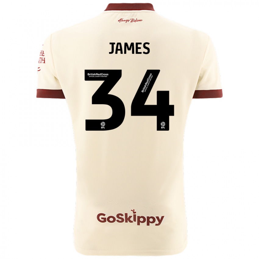 Niño Camiseta Joseph James #34 Crema Blanco 2ª Equipación 2024/25 La Camisa México