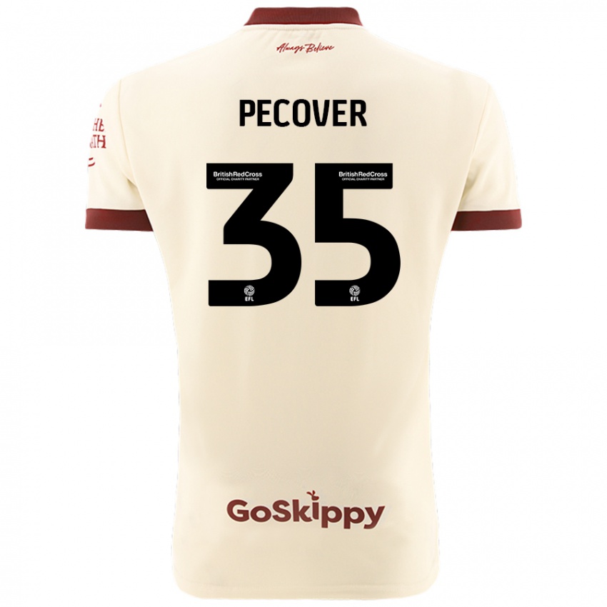 Niño Camiseta Leo Pecover #35 Crema Blanco 2ª Equipación 2024/25 La Camisa México