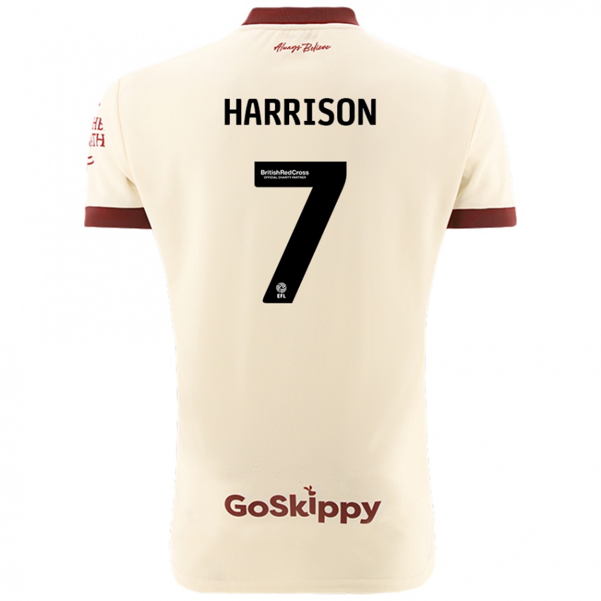 Niño Camiseta Abi Harrison #7 Crema Blanco 2ª Equipación 2024/25 La Camisa México