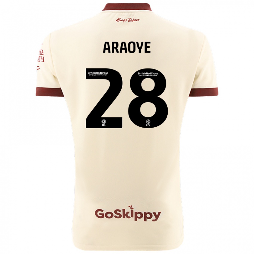 Niño Camiseta Raphael Araoye #28 Crema Blanco 2ª Equipación 2024/25 La Camisa México