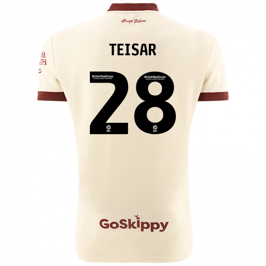 Niño Camiseta Tianna Teisar #28 Crema Blanco 2ª Equipación 2024/25 La Camisa México