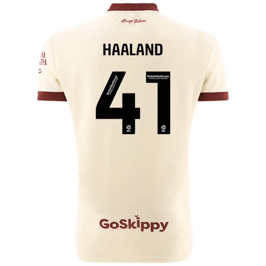 Niño Camiseta Benedicte Haaland #41 Crema Blanco 2ª Equipación 2024/25 La Camisa México