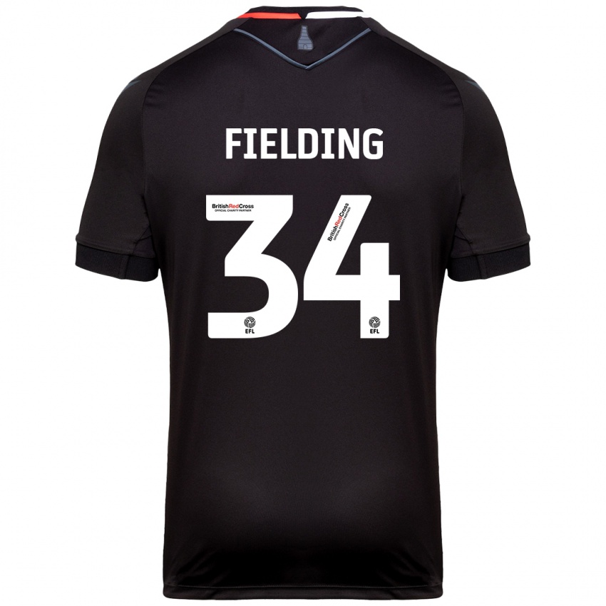 Niño Camiseta Frank Fielding #34 Negro 2ª Equipación 2024/25 La Camisa México