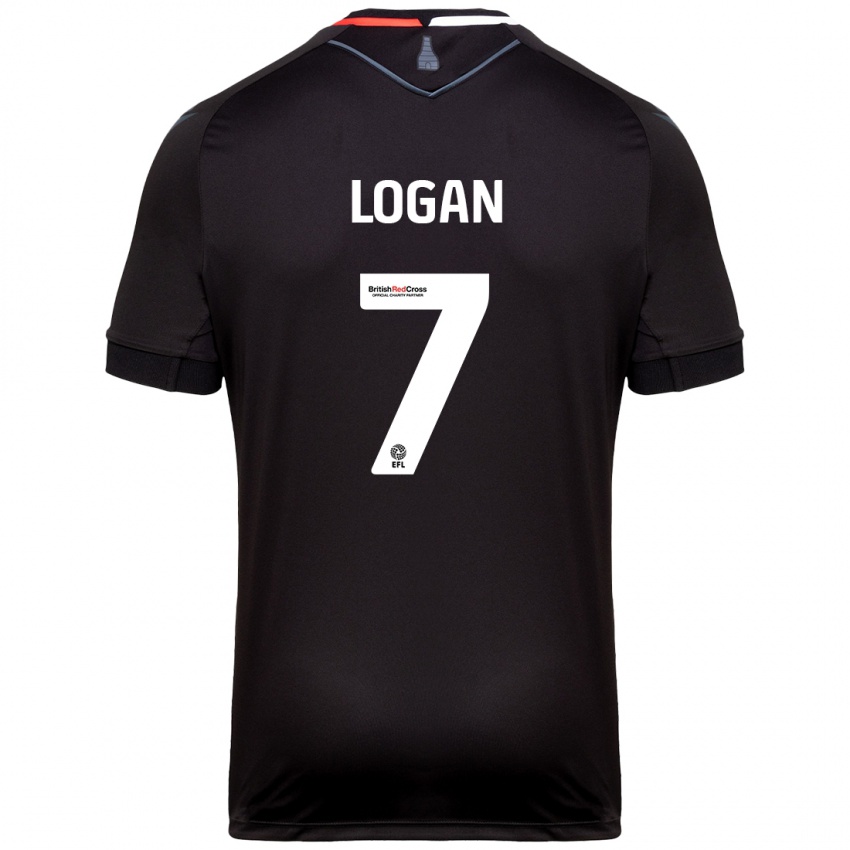 Niño Camiseta Heidi Logan #7 Negro 2ª Equipación 2024/25 La Camisa México