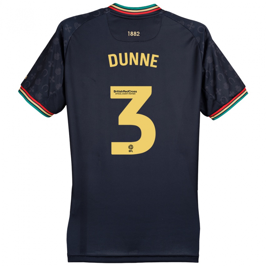 Niño Camiseta Jimmy Dunne #3 Azul Marino Oscuro 2ª Equipación 2024/25 La Camisa México