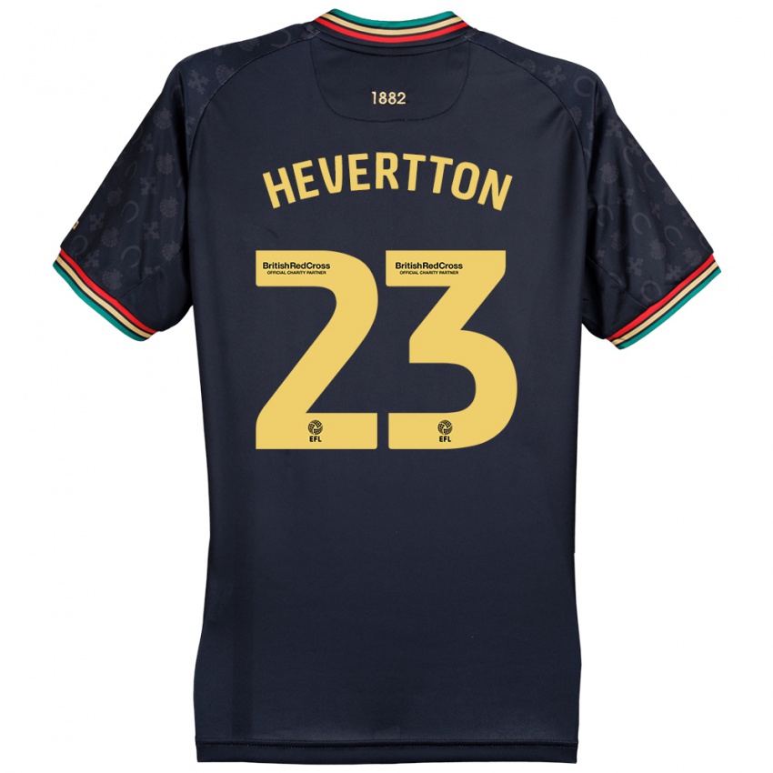 Niño Camiseta Hevertton #23 Azul Marino Oscuro 2ª Equipación 2024/25 La Camisa México