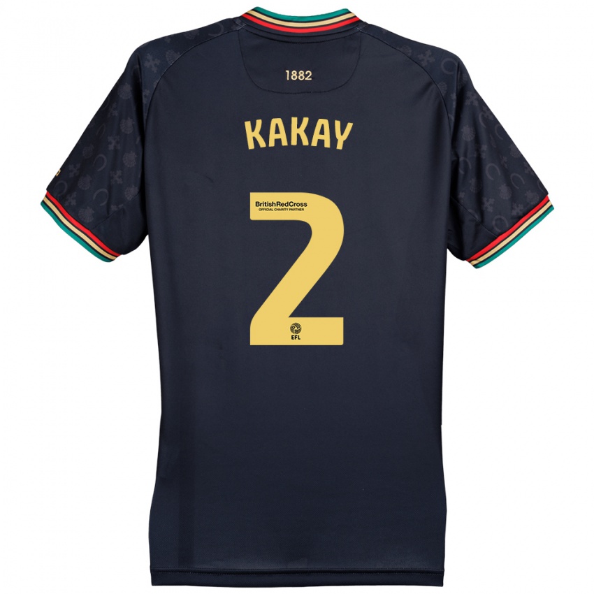 Niño Camiseta Osman Kakay #2 Azul Marino Oscuro 2ª Equipación 2024/25 La Camisa México