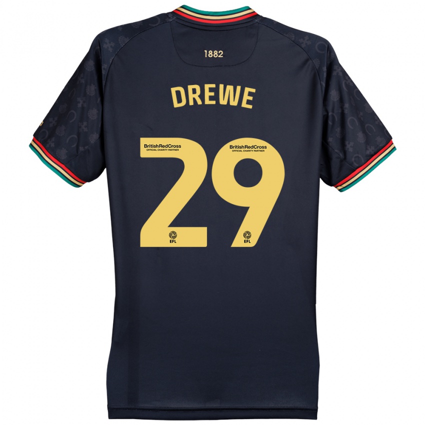 Niño Camiseta Aaron Drewe #29 Azul Marino Oscuro 2ª Equipación 2024/25 La Camisa México