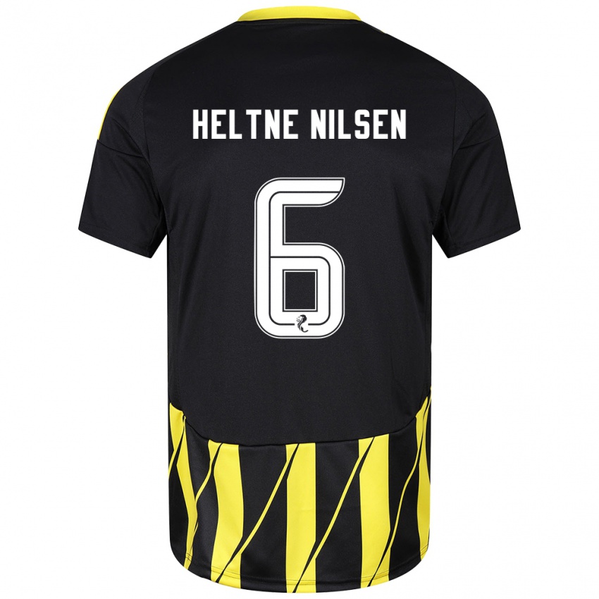 Niño Camiseta Sivert Heltne Nilsen #6 Negro Amarillo 2ª Equipación 2024/25 La Camisa México