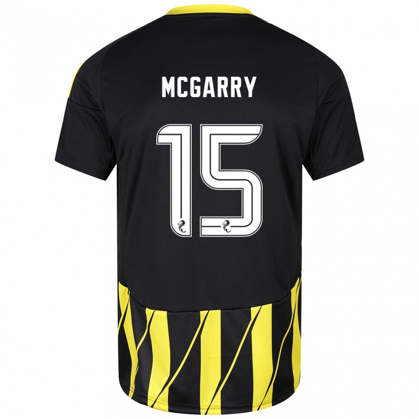 Niño Camiseta James Mcgarry #15 Negro Amarillo 2ª Equipación 2024/25 La Camisa México