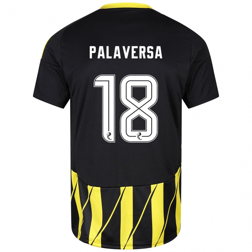 Niño Camiseta Ante Palaversa #18 Negro Amarillo 2ª Equipación 2024/25 La Camisa México