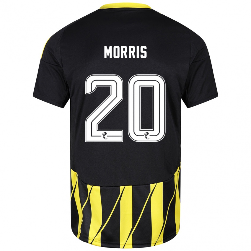 Niño Camiseta Shayden Morris #20 Negro Amarillo 2ª Equipación 2024/25 La Camisa México