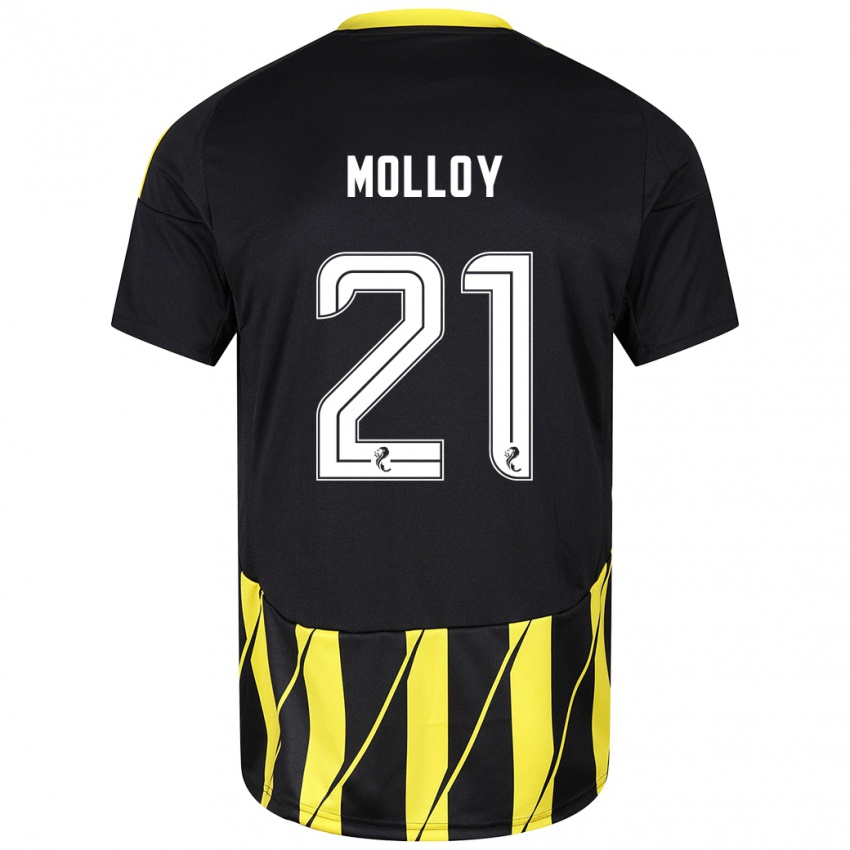 Niño Camiseta Gavin Molloy #21 Negro Amarillo 2ª Equipación 2024/25 La Camisa México