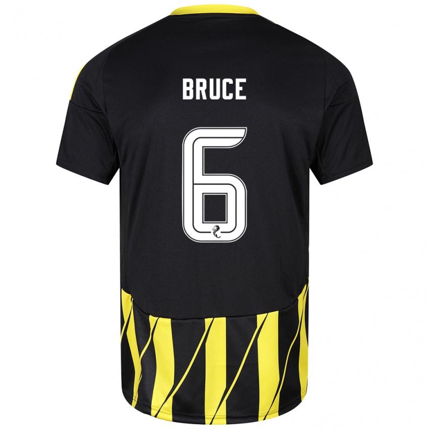 Niño Camiseta Natasha Bruce #6 Negro Amarillo 2ª Equipación 2024/25 La Camisa México