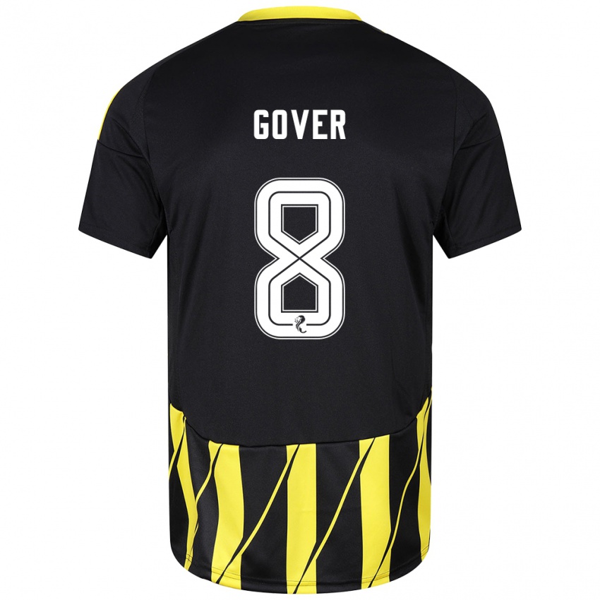 Niño Camiseta Chloe Gover #8 Negro Amarillo 2ª Equipación 2024/25 La Camisa México