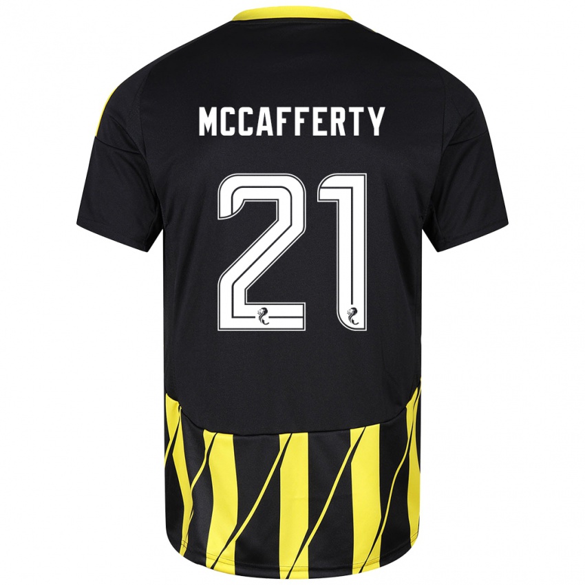 Niño Camiseta Eirinn Mccafferty #21 Negro Amarillo 2ª Equipación 2024/25 La Camisa México